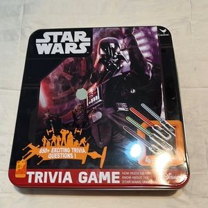 Star Wars trivia game metal box